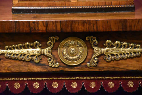 Regency period rosewood open bookcase