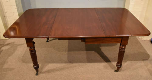 Regency period mahogany rope twist dining table