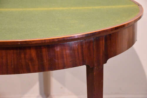 18th century mahogany demi lune card table