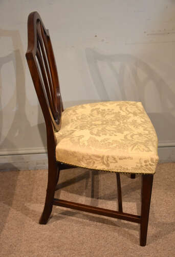 Pair of George III mahogany shield back chairs