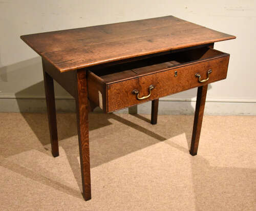 Mid 18th century oak side table