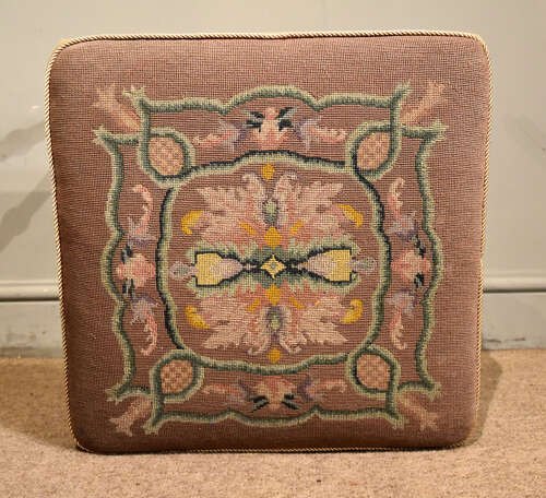 Large Regency period satinwood stool
