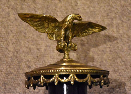 19th century brass converted carriage lamps