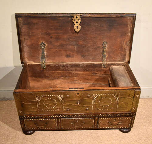 19th century teak Zanzibar trunk