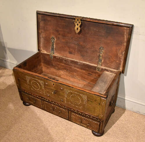 19th century teak Zanzibar trunk