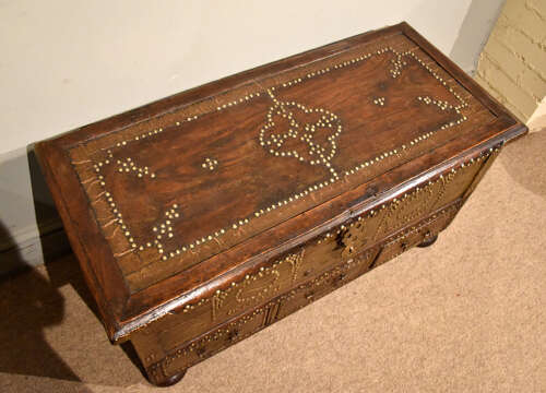 19th century teak Zanzibar trunk
