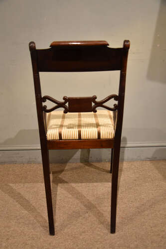 Regency mahogany chairs with sabre legs