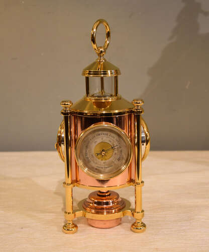 Davy Lamp mantel timepiece compendium