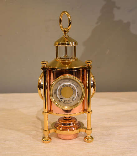 Davy Lamp mantel timepiece compendium