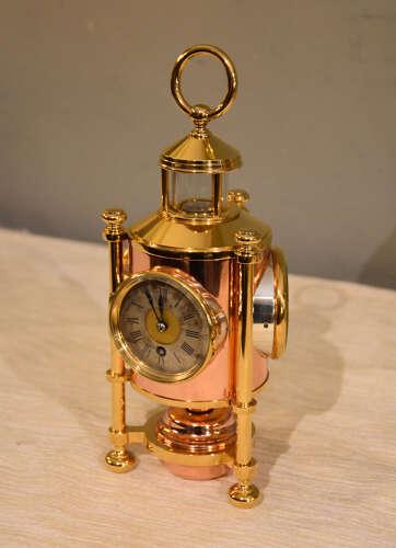 Davy Lamp mantel timepiece compendium