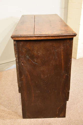 17th century oak six plank coffer