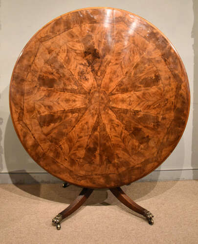 Regency period circular mahogany breakfast table