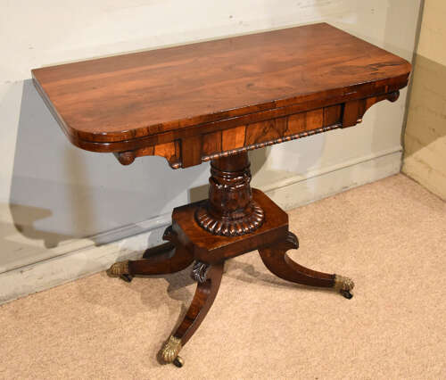 Regency rosewood games table