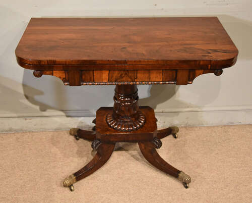Regency rosewood games table