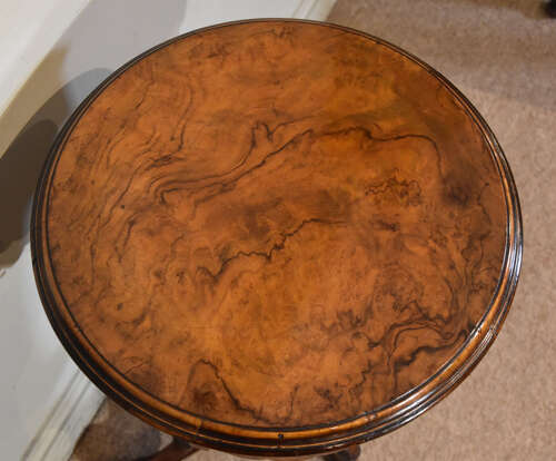 Mid 19th century walnut Trumpet shaped work table