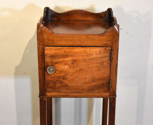 George III mahogany bedside cupboard