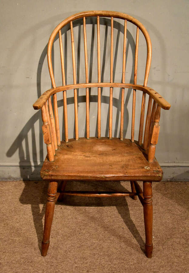 19th century ash stick back Windsor armchair