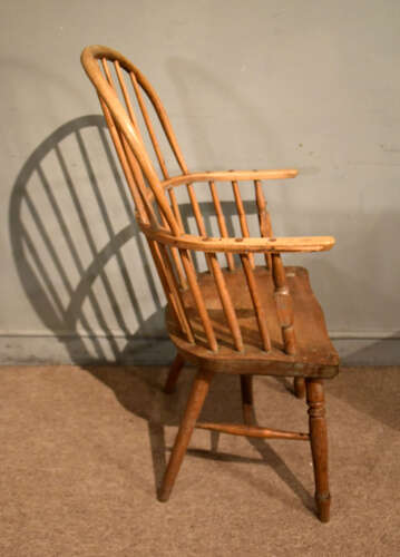 19th century ash stick back Windsor armchair