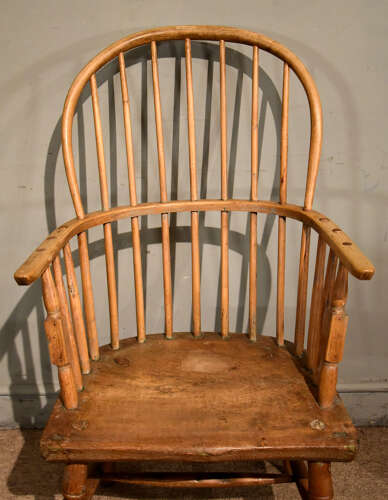 19th century ash stick back Windsor armchair