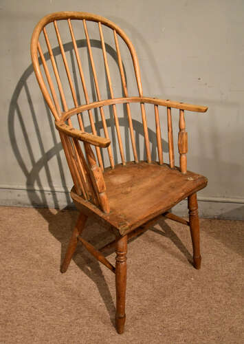 19th century ash stick back Windsor armchair