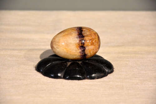 19th century Blue John egg desk weight