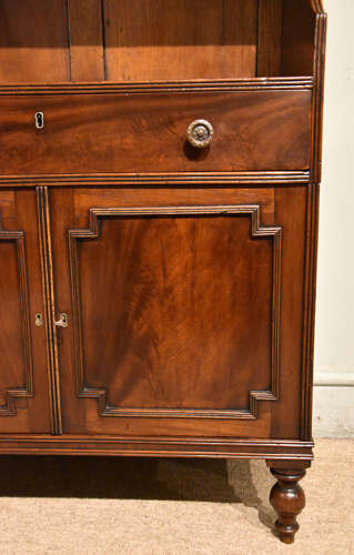 Regency mahogany waterfall bookcase