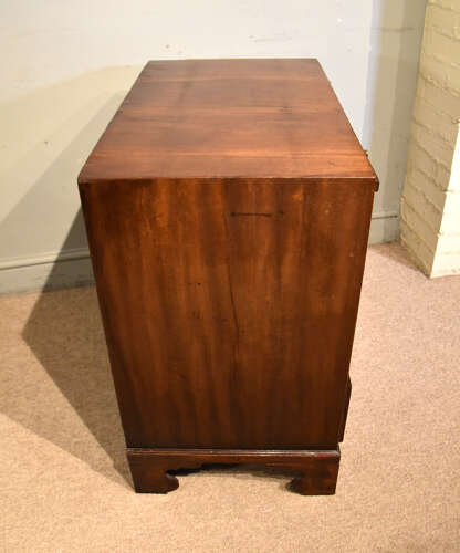 George III Virginia walnut veneered chest of drawers