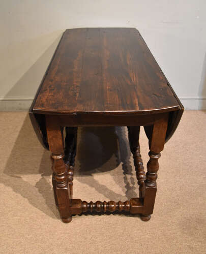 Large 17th century oak gate-leg table