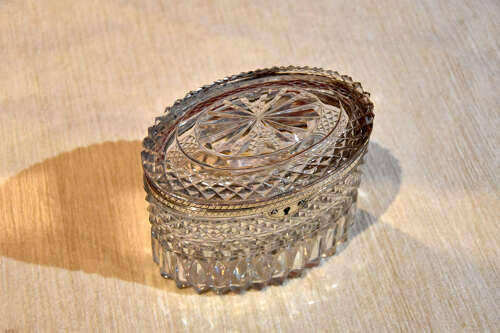 Cut glass tea caddy by William Rudkins London c1805
