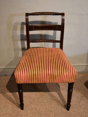 Set of eight Regency rope-back dining chairs