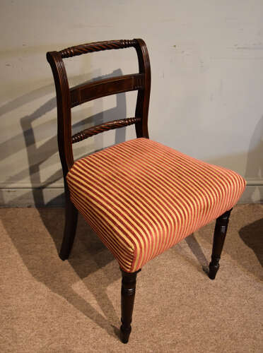 Set of eight Regency rope-back dining chairs