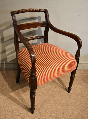 Set of eight Regency rope-back dining chairs