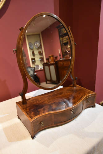 George III serpentine dressing mirror
