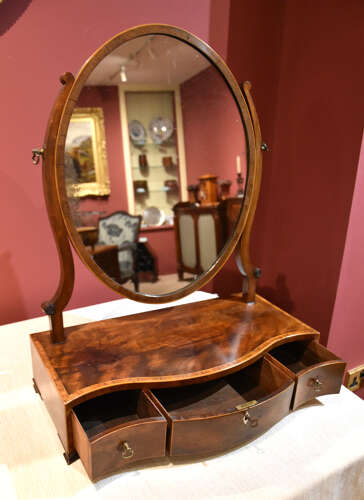 George III serpentine dressing mirror