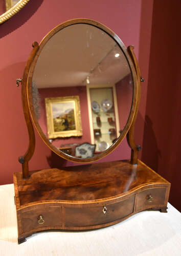 George III serpentine dressing mirror