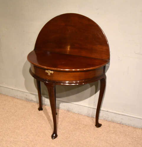 Late George III fold over tea table