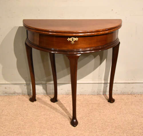 Late George III fold over tea table
