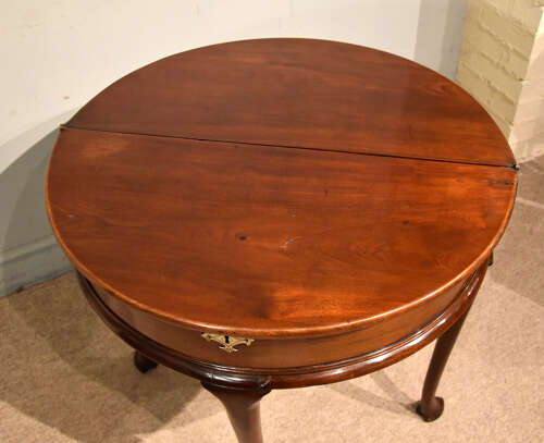 Late George III fold over tea table