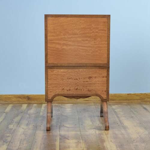 19th Century Satinwood Folding Tea Table attributed to the Firm of Maison Giroux