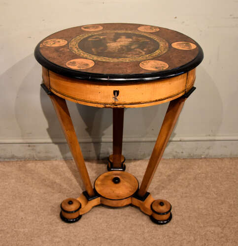 Rare Biedermeier dressing centre table