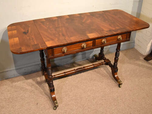 Regency flame mahogany sofa table