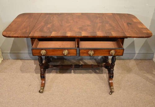 Regency flame mahogany sofa table