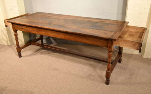 19th century walnut French farmhouse table