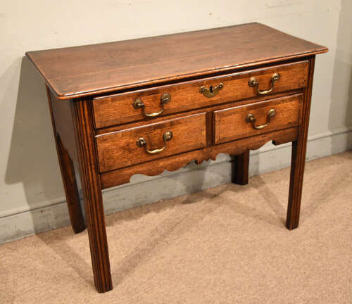 George III oak lowboy side table