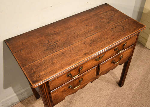 George III oak lowboy side table