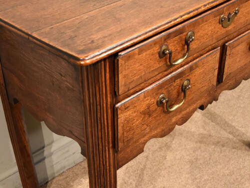 George III oak lowboy side table