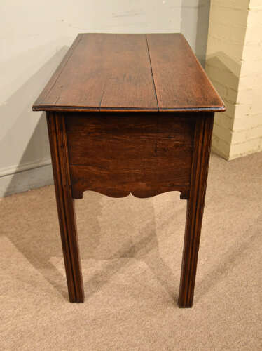 George III oak lowboy side table
