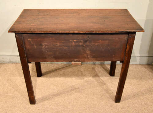 George III oak lowboy side table