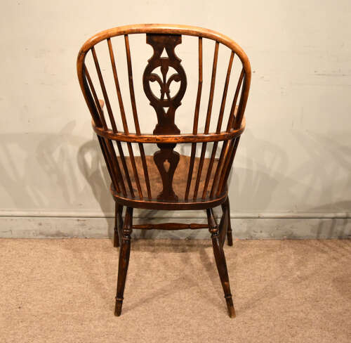 Welsh elm high back Windsor armchairs