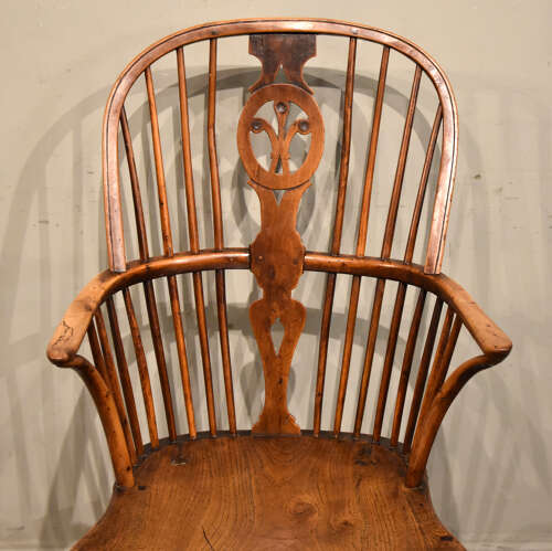 Welsh elm high back Windsor armchairs
